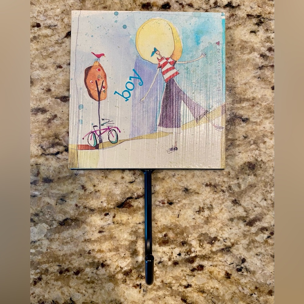 Beautiful Decorative Wood and Metal Children’s Clothing/Coat Hook